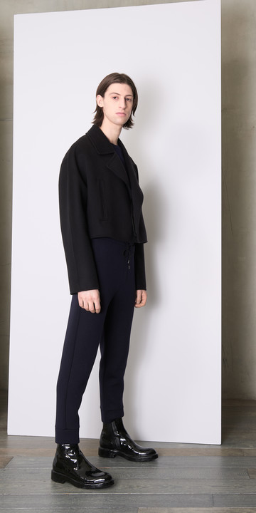 Balenciaga Double Face Coat | NAVY | Men's Coats