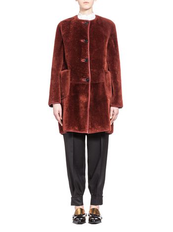 Marni Reversible coat in merino sheepskin Woman