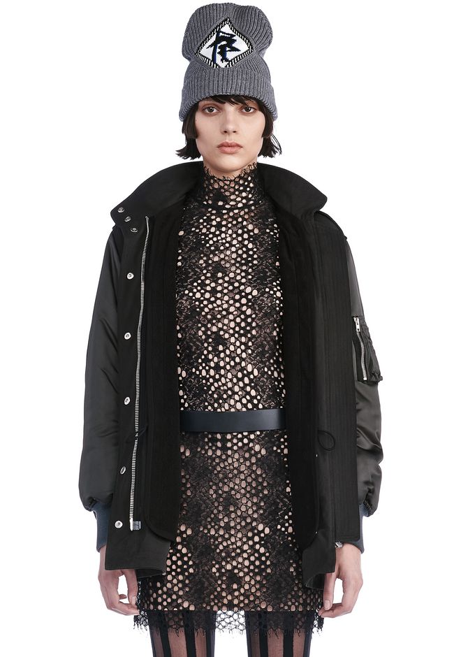ALEXANDER WANG PARKA JACKET WITH BOMBER DETAILS JACKETS AND OUTERWEAR  Adult 12_n_a
