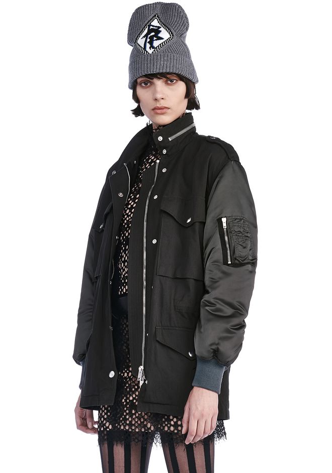 ALEXANDER WANG PARKA JACKET WITH BOMBER DETAILS JACKETS AND OUTERWEAR  Adult 12_n_d