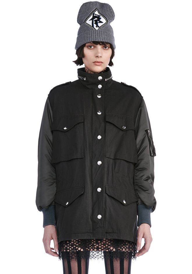 ALEXANDER WANG PARKA JACKET WITH BOMBER DETAILS JACKETS AND OUTERWEAR  Adult 12_n_e