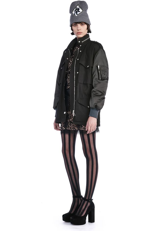 ALEXANDER WANG PARKA JACKET WITH BOMBER DETAILS JACKETS AND OUTERWEAR  Adult 12_n_r