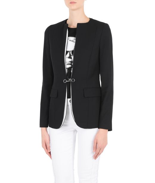 KARL LAGERFELD SATIN TRIMMED TUXEDO BLAZER 12_f