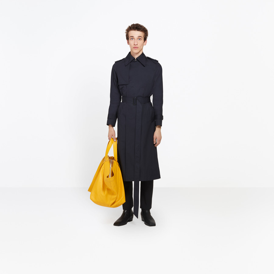 balenciaga trench coat men's