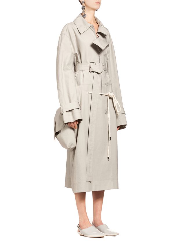 Runway Cotton Duster Coat With Maxi Pocket from the Marni Fall/Winter ...