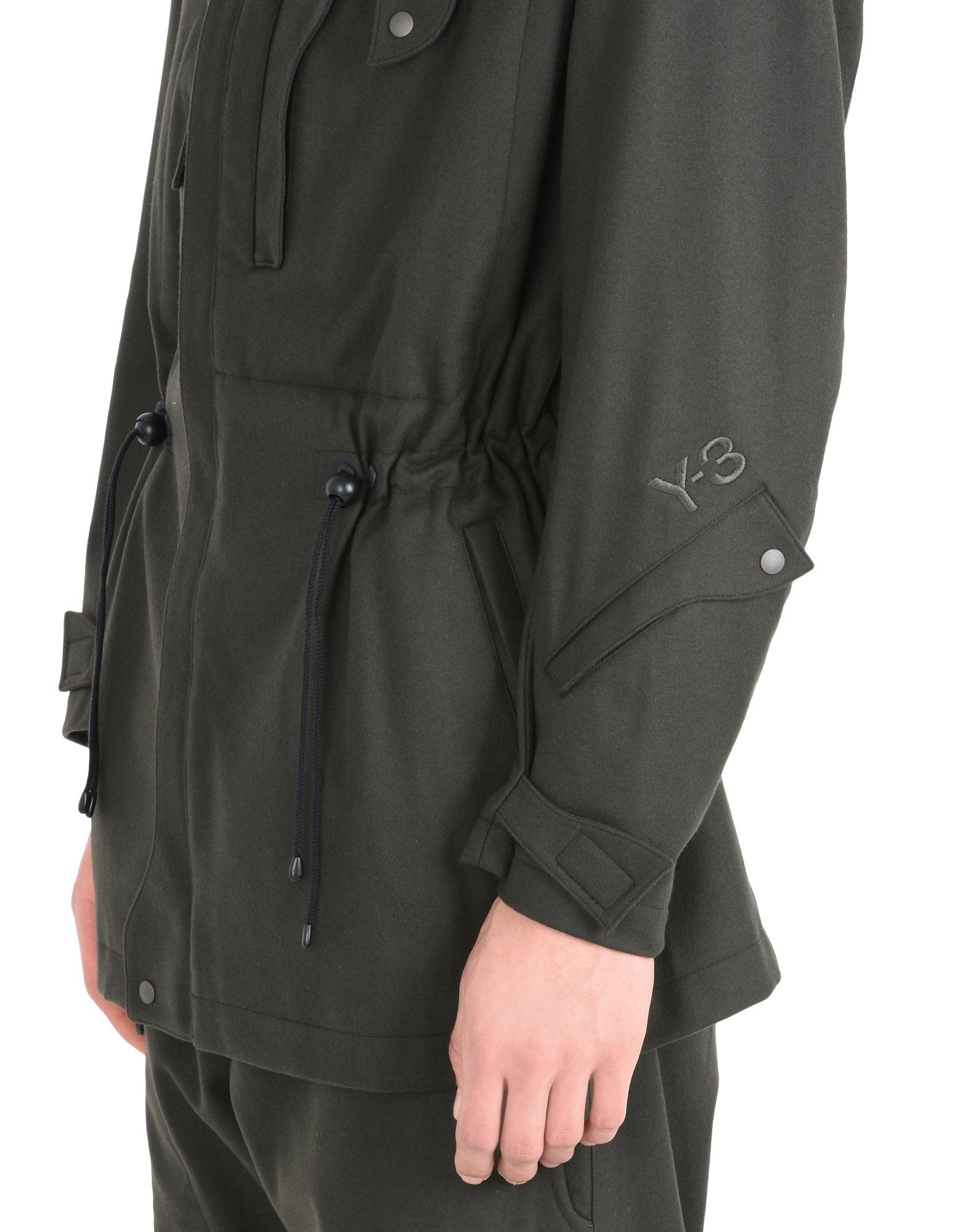 Y 3 WOOL UTILITY SHORT COAT for Men Adidas Y3 Official Store