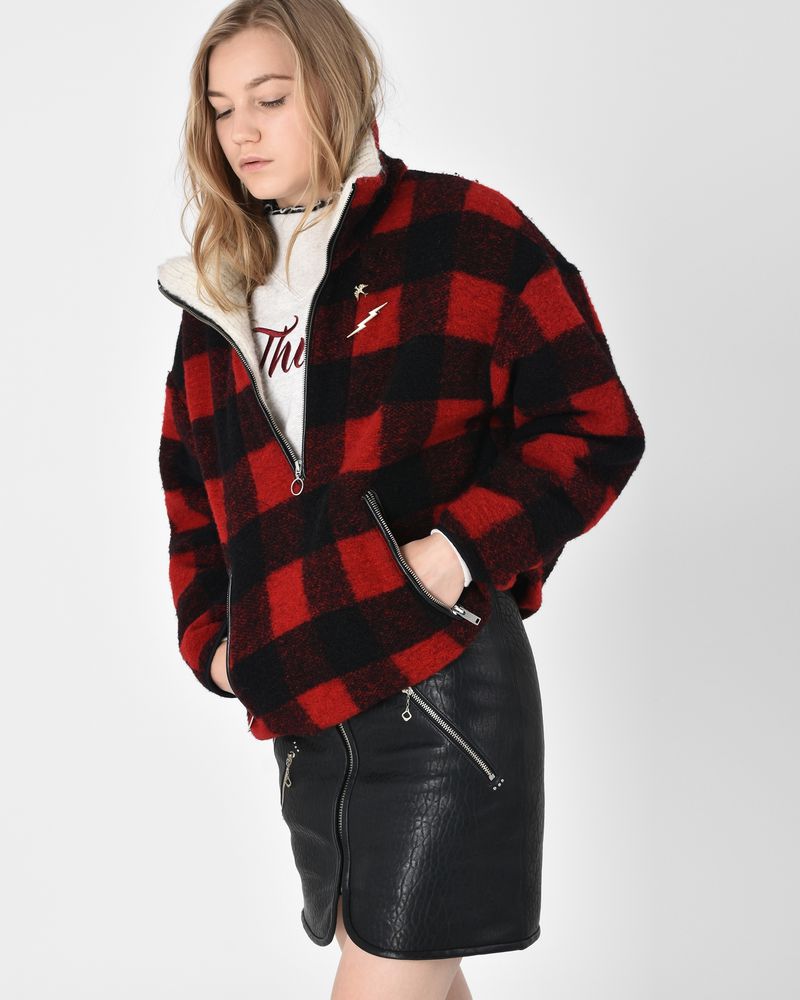 short checked jacket