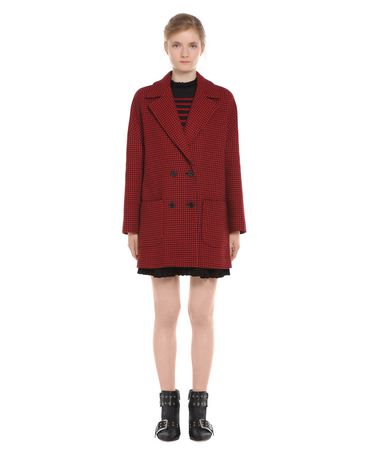 REDValentino Wool houndstooth boyfriend coat