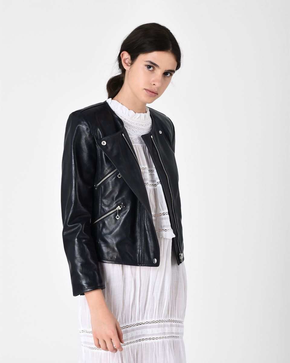 Isabel Marant GRINLY leather biker jacket at £418 | love the brands