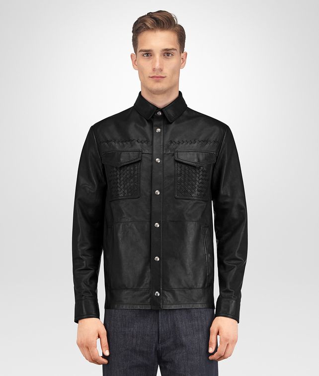 BOTTEGA VENETA NERO CALF JACKET Outerwear and Jacket Man fp