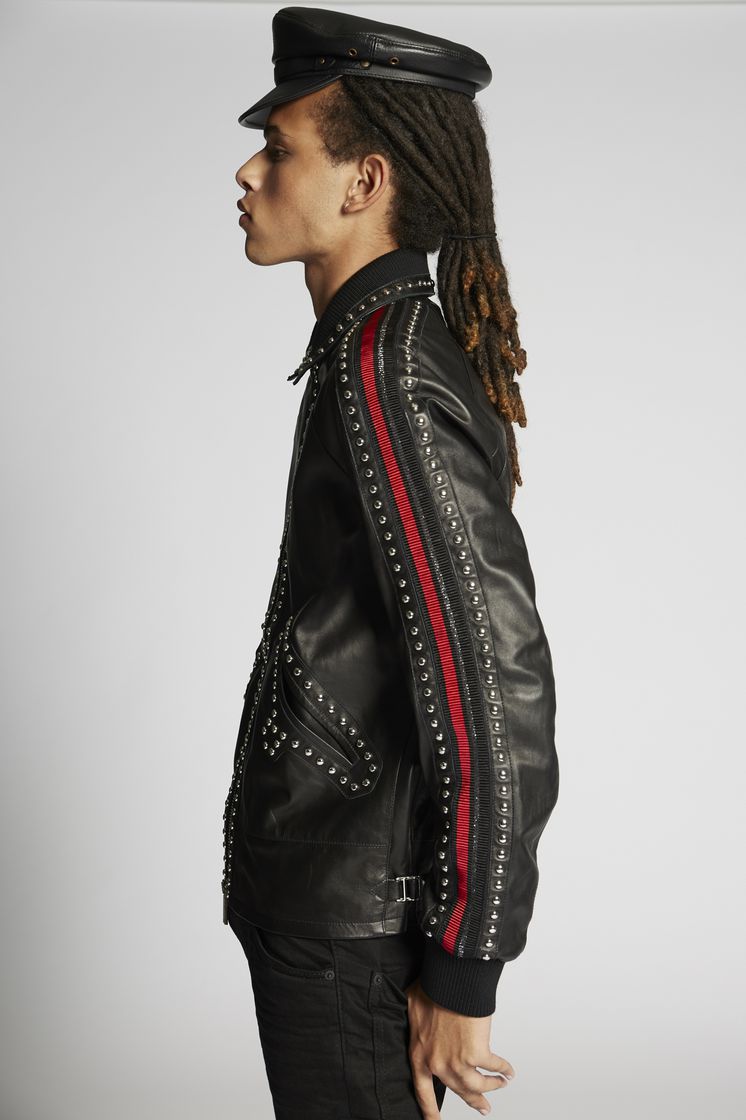 Dsquared2 Studded Leather Jacket Outerwear Dsquared2 Studded Leather Jacket Outerwear Man