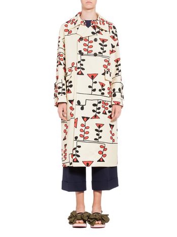 Marni Canvas duster coat Paint print Woman
