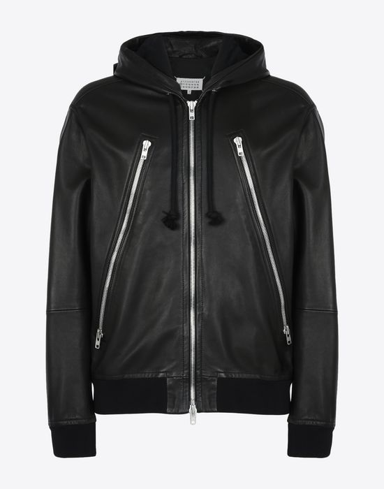 Maison Margiela Leather Hoo Men Official Maison Margiela Leather Hoo Jacket Man F