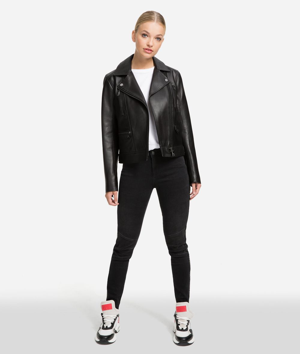 KARL LAGERFELD Ikonik Bikerjacke Odina Jacke Damen f