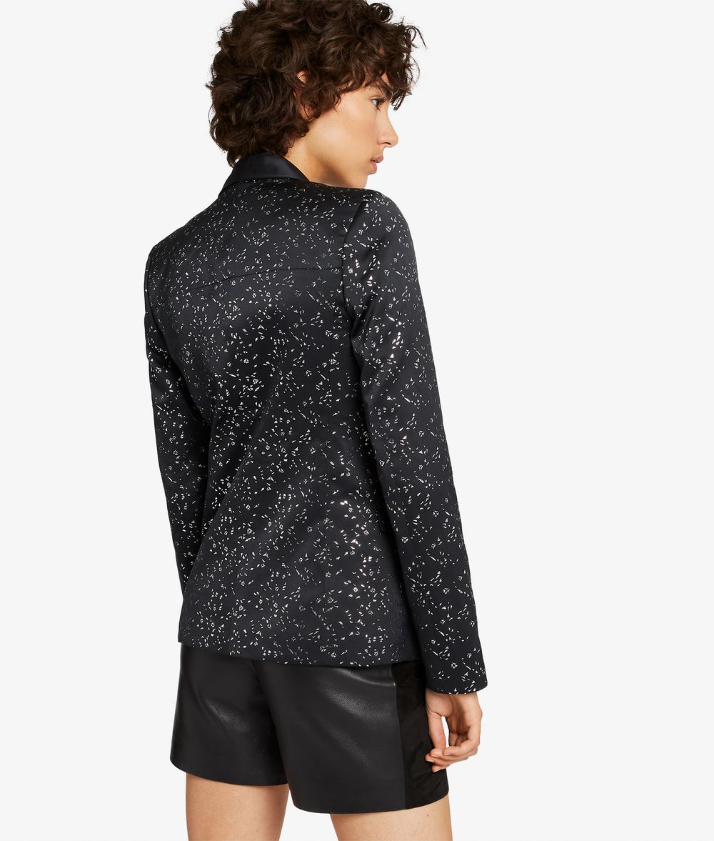 KARL LAGERFELD Diamond Jacquard Tux Blazer Blazer Woman d