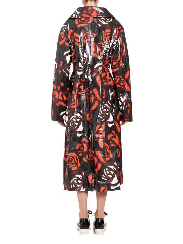 Spolverino In Pelle Marni Spolverino floreale in pelle stampa Roma Donna