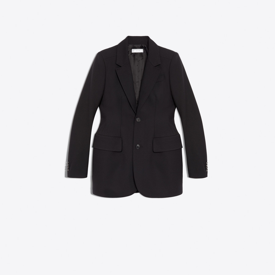 black balenciaga coat