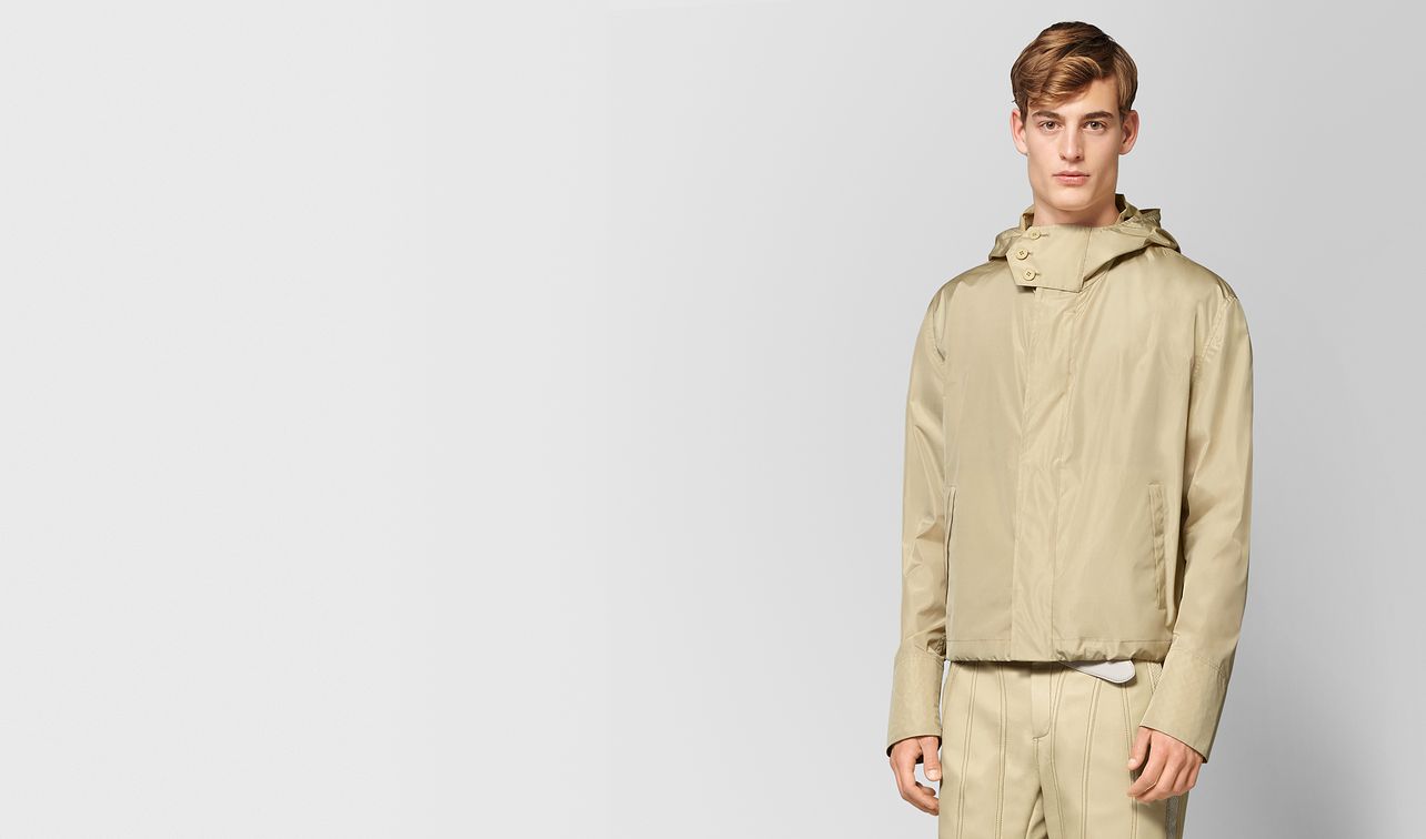 light butterscotch polyester jacket landing