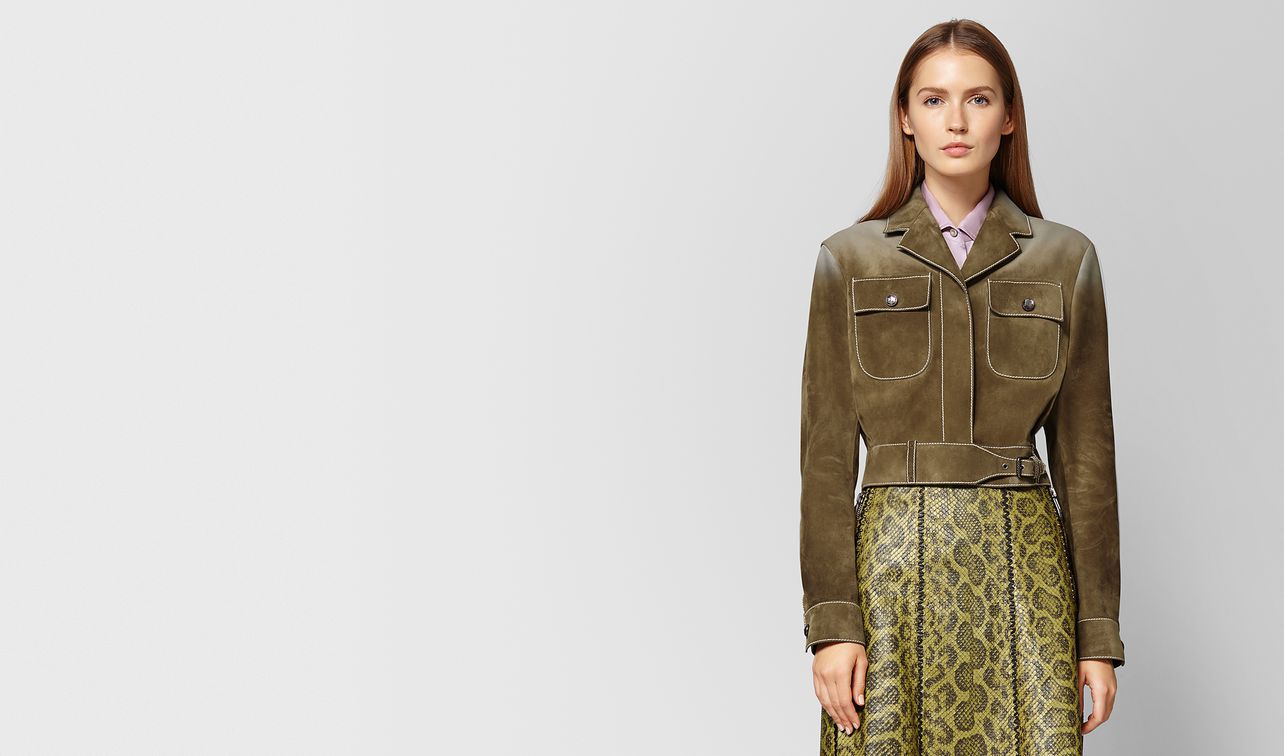 bronze suede jacket landing