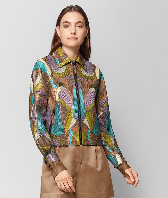 BOTTEGA VENETA MULTICOLOR AYERS PATCHWORK JACKET Outerwear and Jacket Woman fp