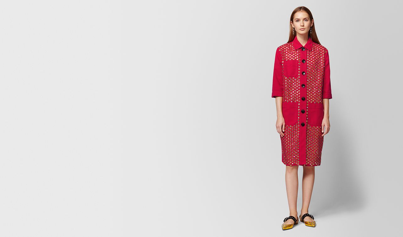 china red cotton coat landing