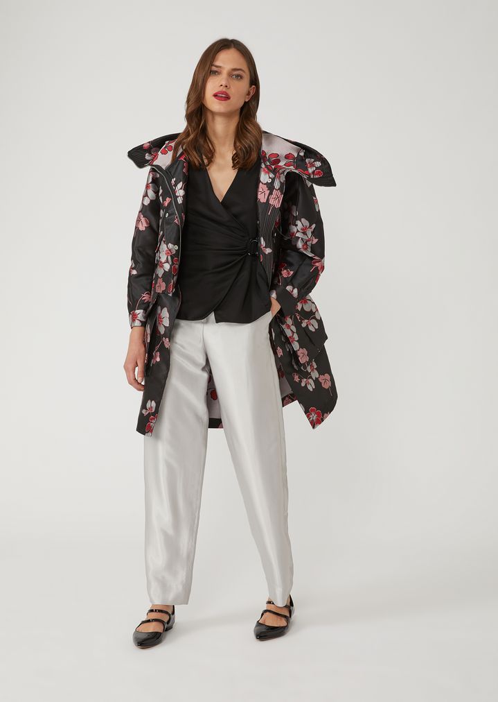 interlock Mujer Emporio de crespón de Armani Chaqueta q7U1Ax
