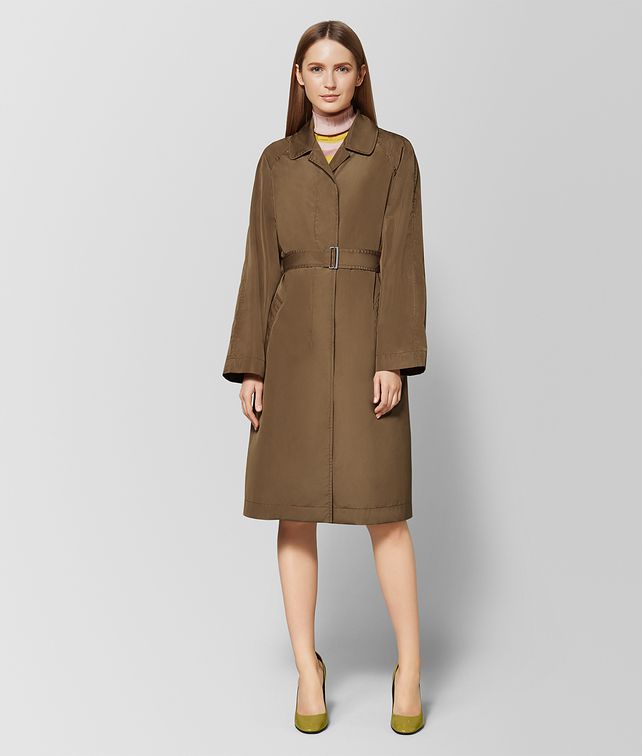 BOTTEGA VENETA CALVADOS POLYESTER TRENCH Outerwear and Jacket Woman fp