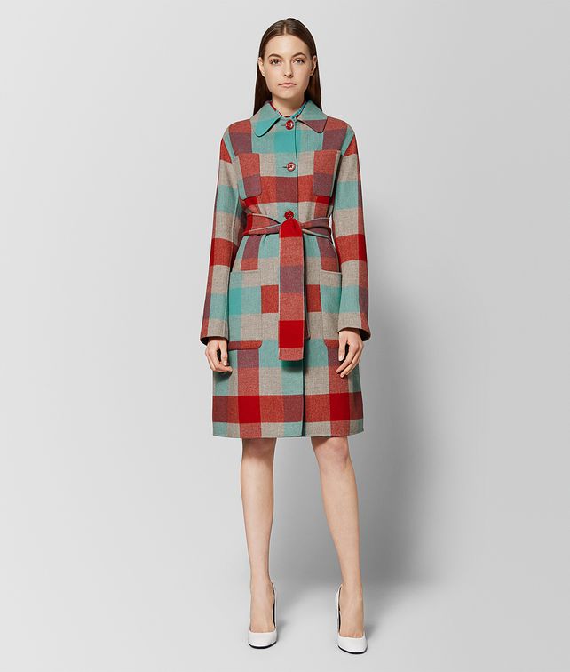 BOTTEGA VENETA MULTICOLOR WOOL COAT Outerwear and Jacket Woman fp