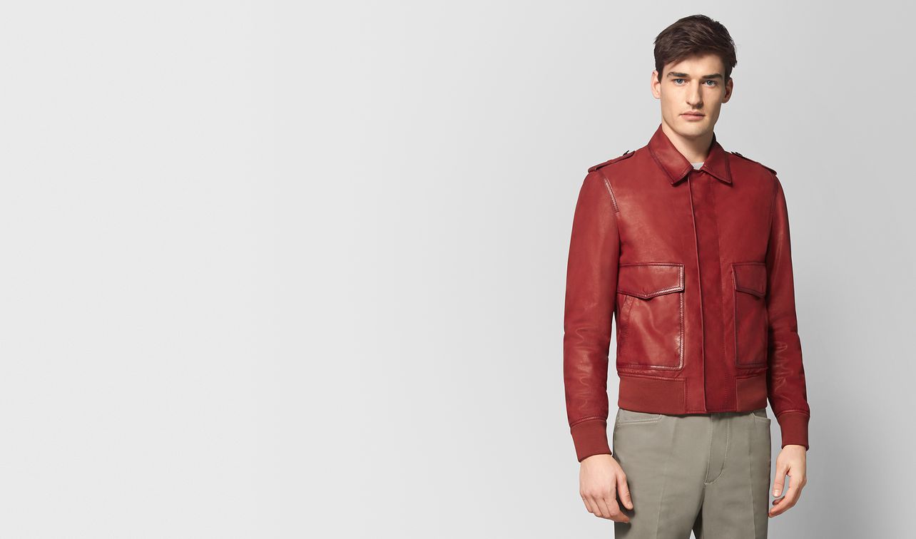 dark china red calf jacket landing
