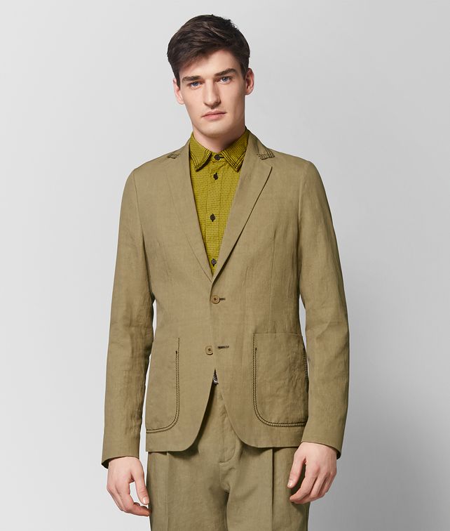BOTTEGA VENETA LIGHT CHAMOMILE COTTON JACKET Outerwear and Jacket Man fp