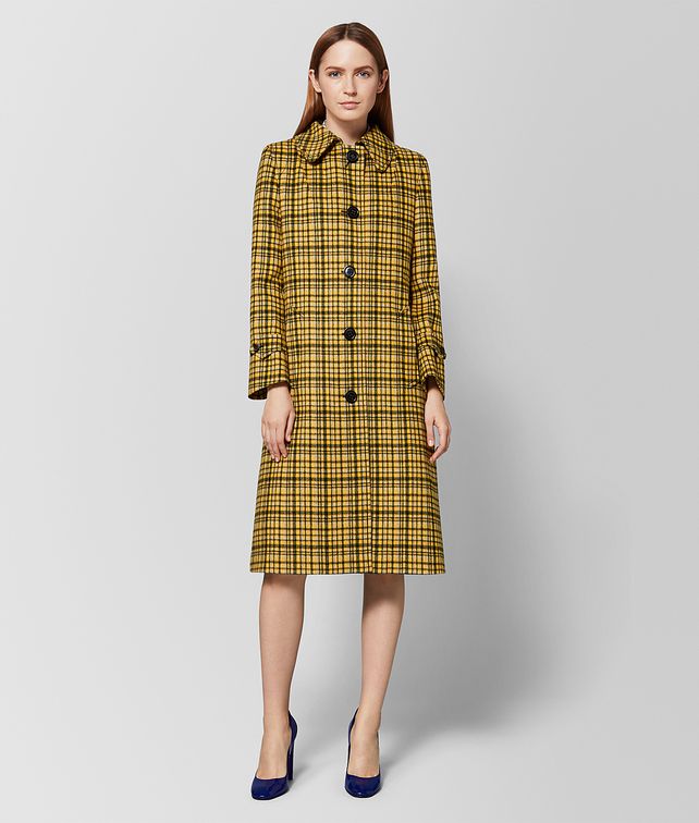 BOTTEGA VENETA SUNSET/NERO WOOL COAT Outerwear and Jacket Woman fp