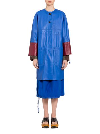 Marni Lambskin crew neck coat Woman