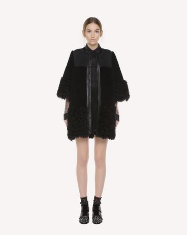 REDValentino Kalgan Fur detailed shearling jacket