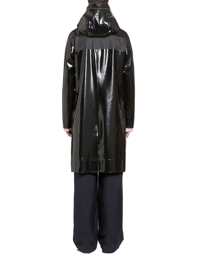 Sporty Jacket Marni Stutterheim for Marni raincoat in glossy rubberized cotton Man