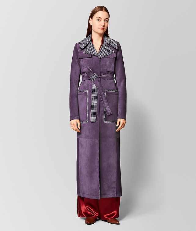 BOTTEGA VENETA GRAPE SUEDE/WOOL COAT Outerwear and Jacket Woman fp