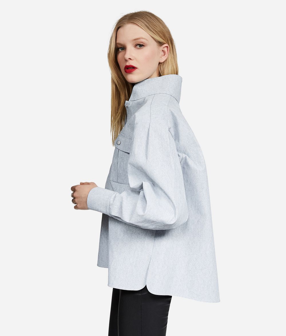 KARL LAGERFELD KARL chemisier col droit en jean Chemisier Femme d