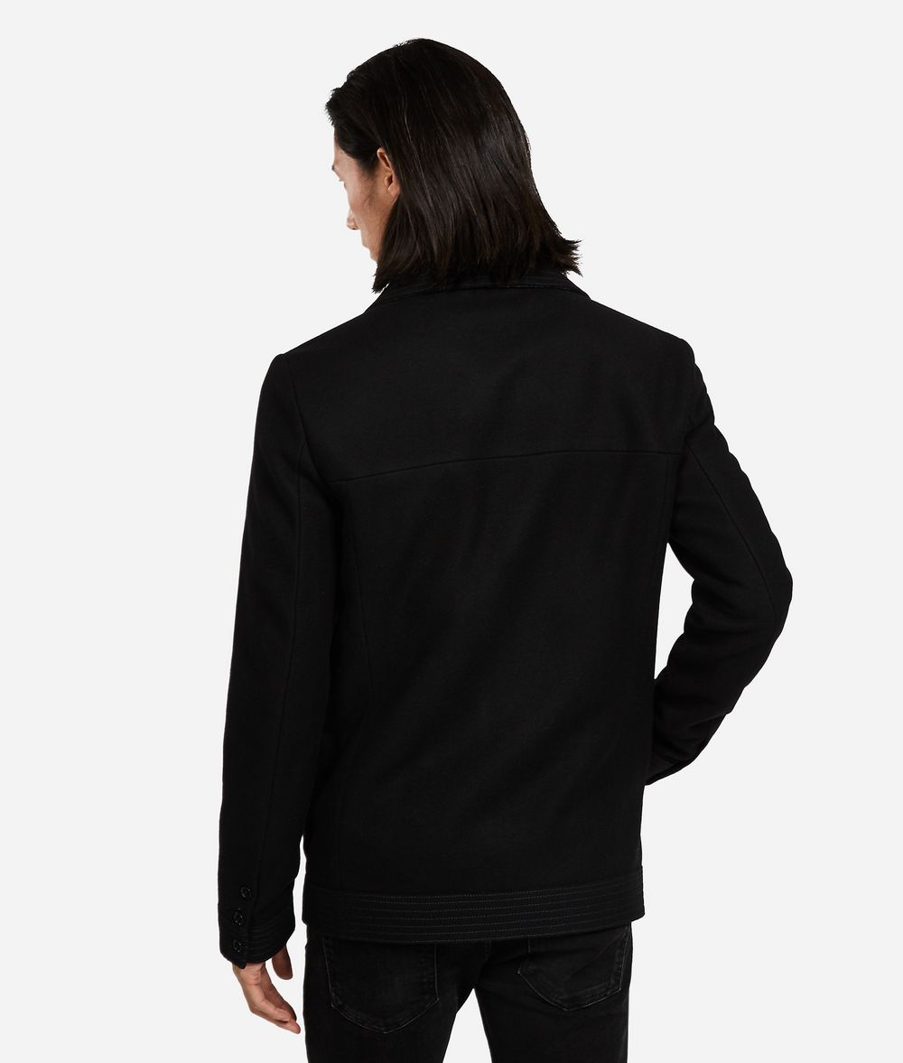 KARL LAGERFELD Wool-Cashmere Peacoat Jacket Man d