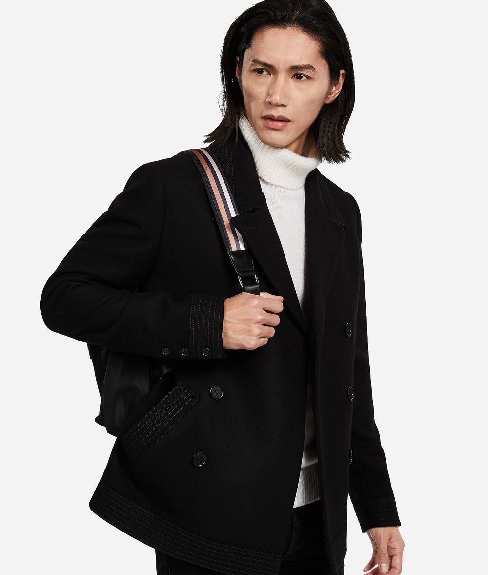 KARL LAGERFELD Wool-Cashmere Peacoat Jacket Man f