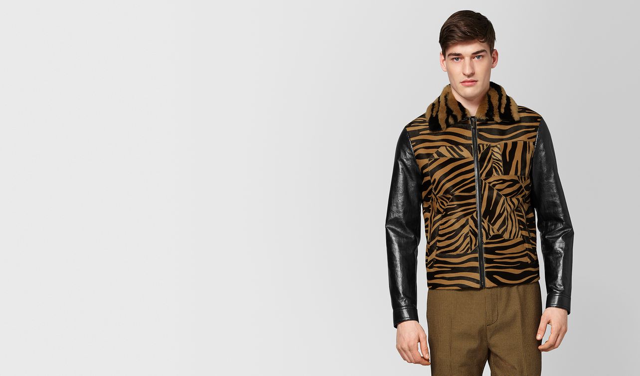 nero/camel haircalf jacket landing