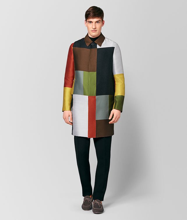multicolor wool coat