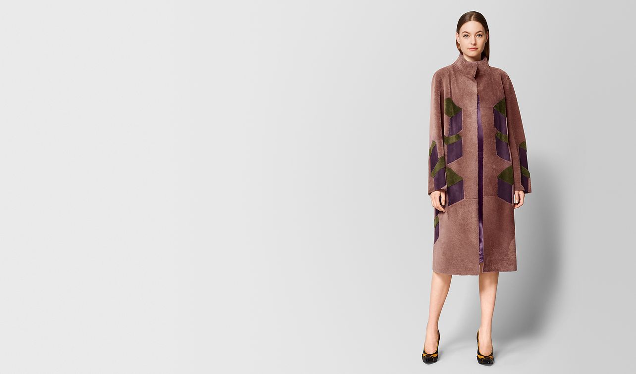 multicolor intarsia shearling coat landing