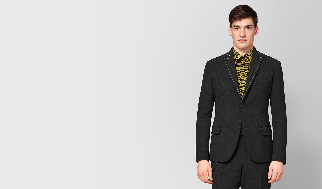 dark grey wool jacket landing