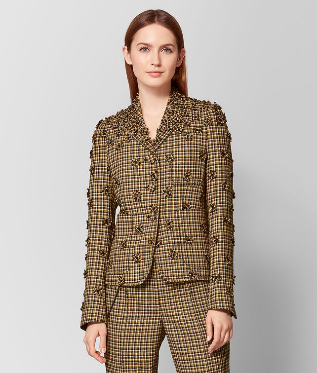 BOTTEGA VENETA DARK CAMEL/MUSTARD WOOL JACKET Outerwear and Jacket Woman fp
