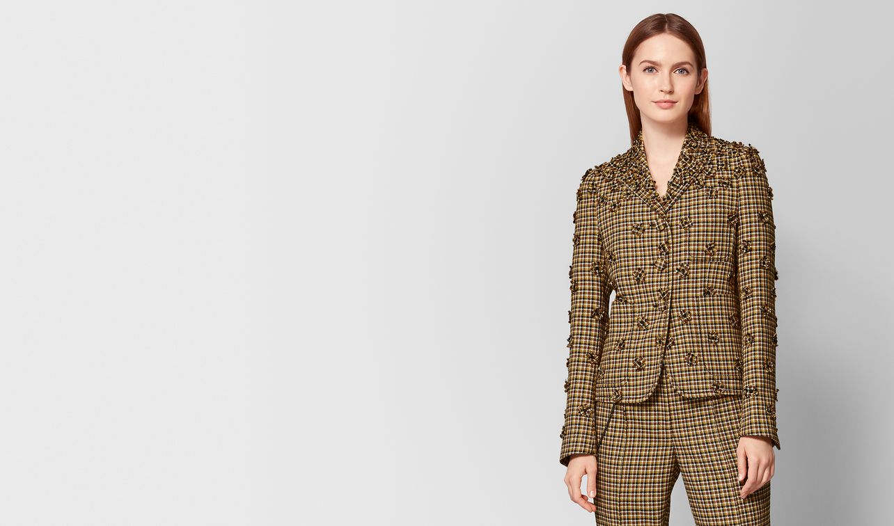 dark camel/mustard wool jacket landing
