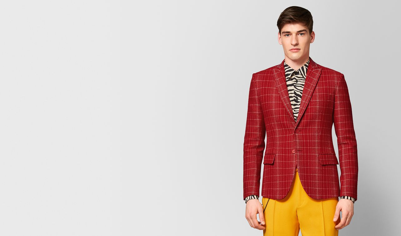 new red/mist wool jacket landing