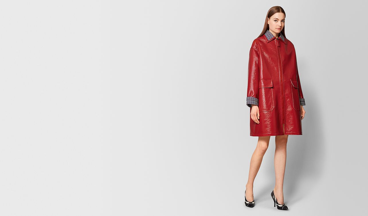 multicolor glossy wool coat landing