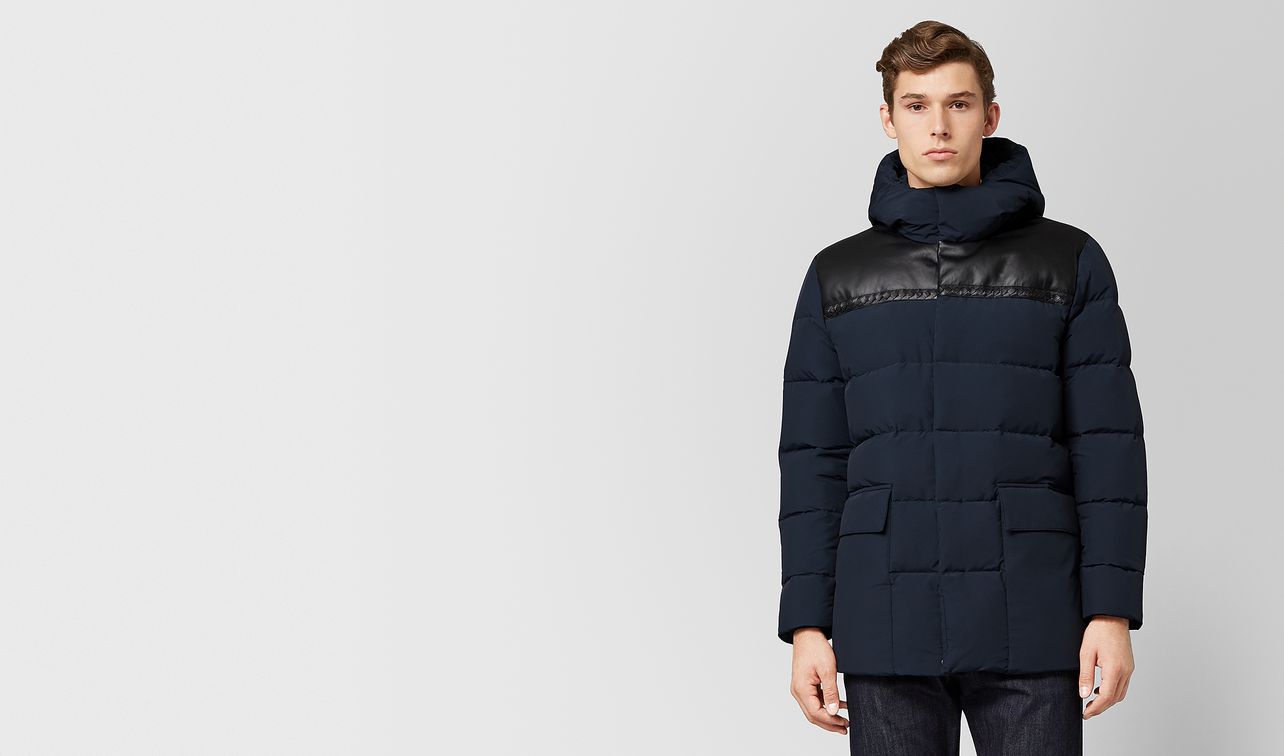 dark navy wool coat landing