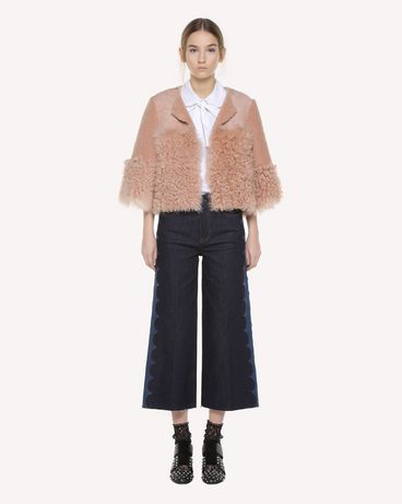 REDValentino Kalgan Fur detail shearling jacket