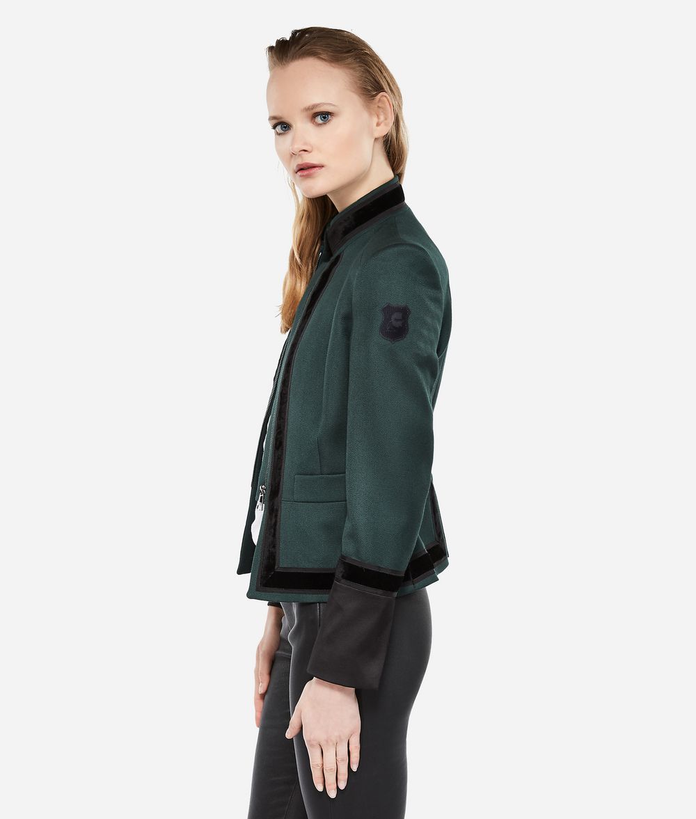 KARL LAGERFELD Virgin Wool Military Jacket Jacket Woman d