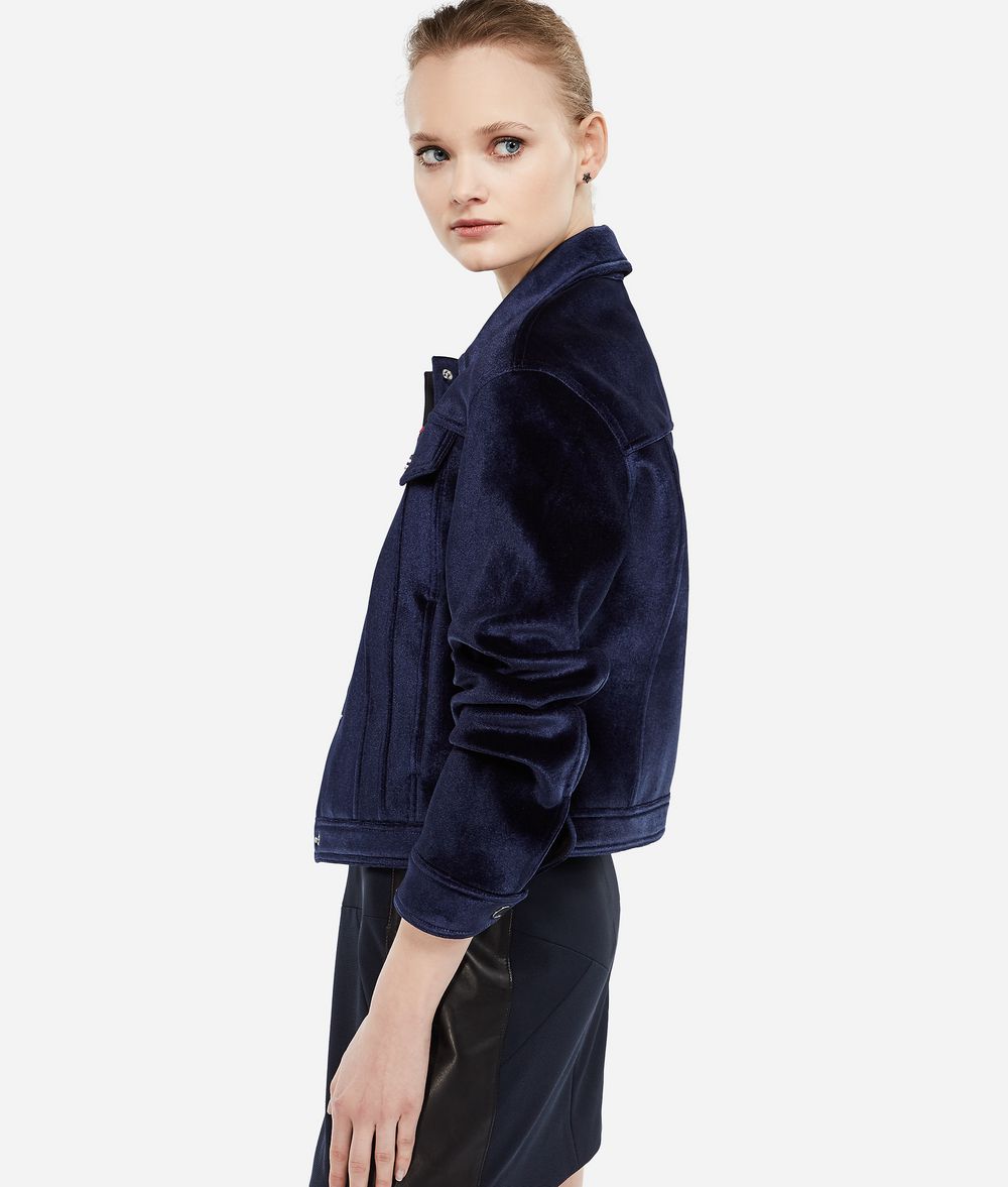 KARL LAGERFELD Karl X Kaia Velvet Denim Jacket Jacket Woman d
